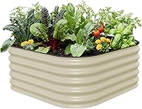 Vista 13 de Vego garden Kit de Cama de Jardín Elevada, 17" de Alto, Kit de Camas de Jardín Elevadas Modulares de Metal 4 en 1, Jardinera de Metal para Verduras