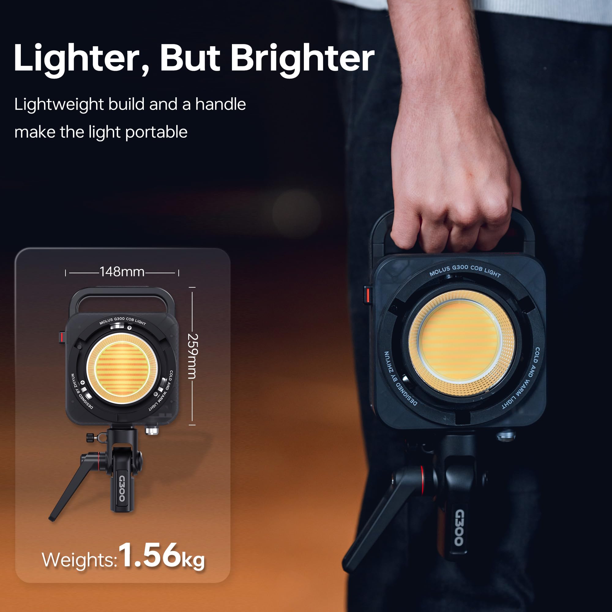 Amazon | [公式旗艦店] ZHIYUN MOLUS G300 300WLEDビデオライト 最大