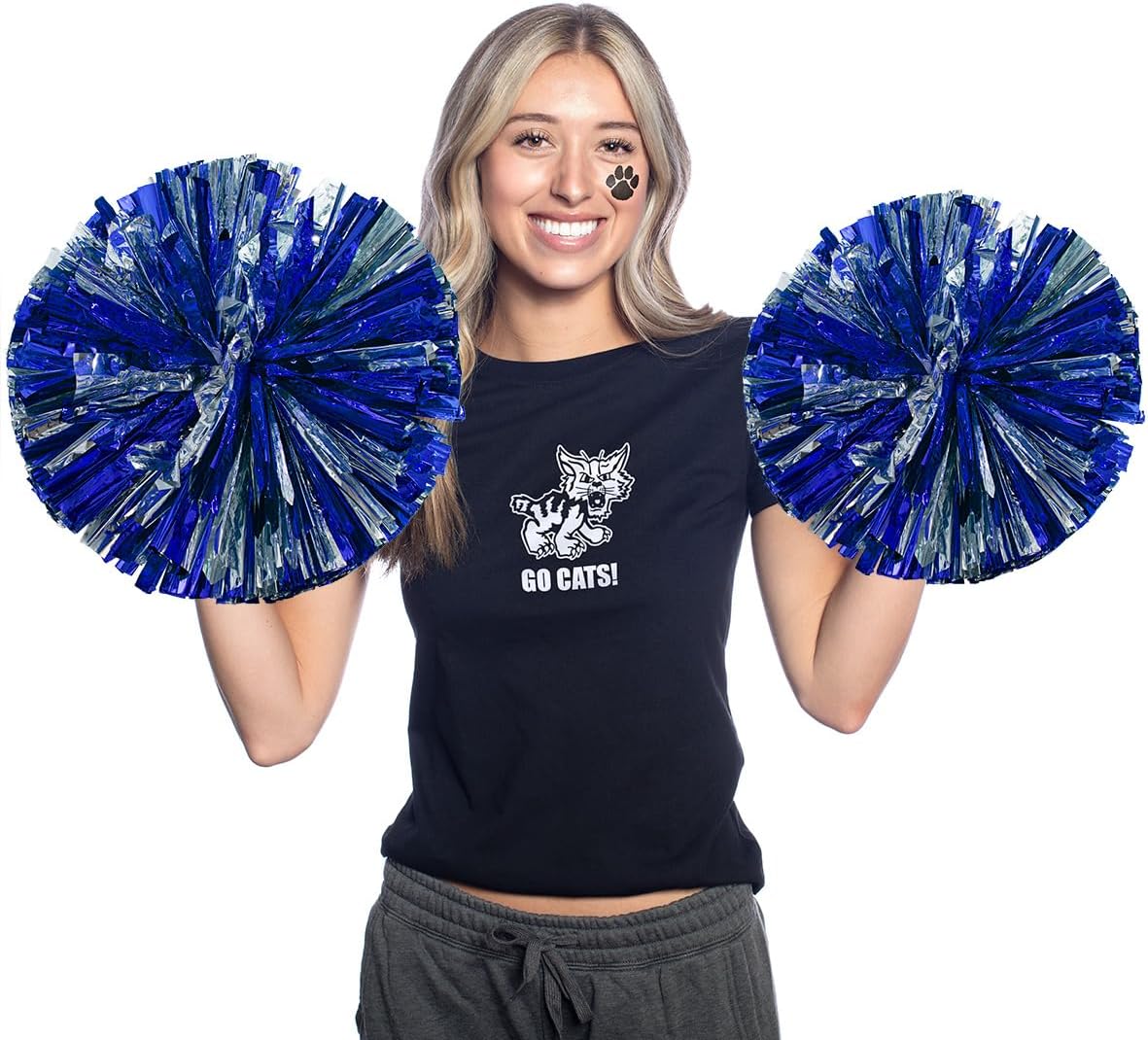 Anderson's プレミアムメタリックプラスチック&amp;ホイルバトンスクールスピリットシェイカー、チアリーダーポンポ