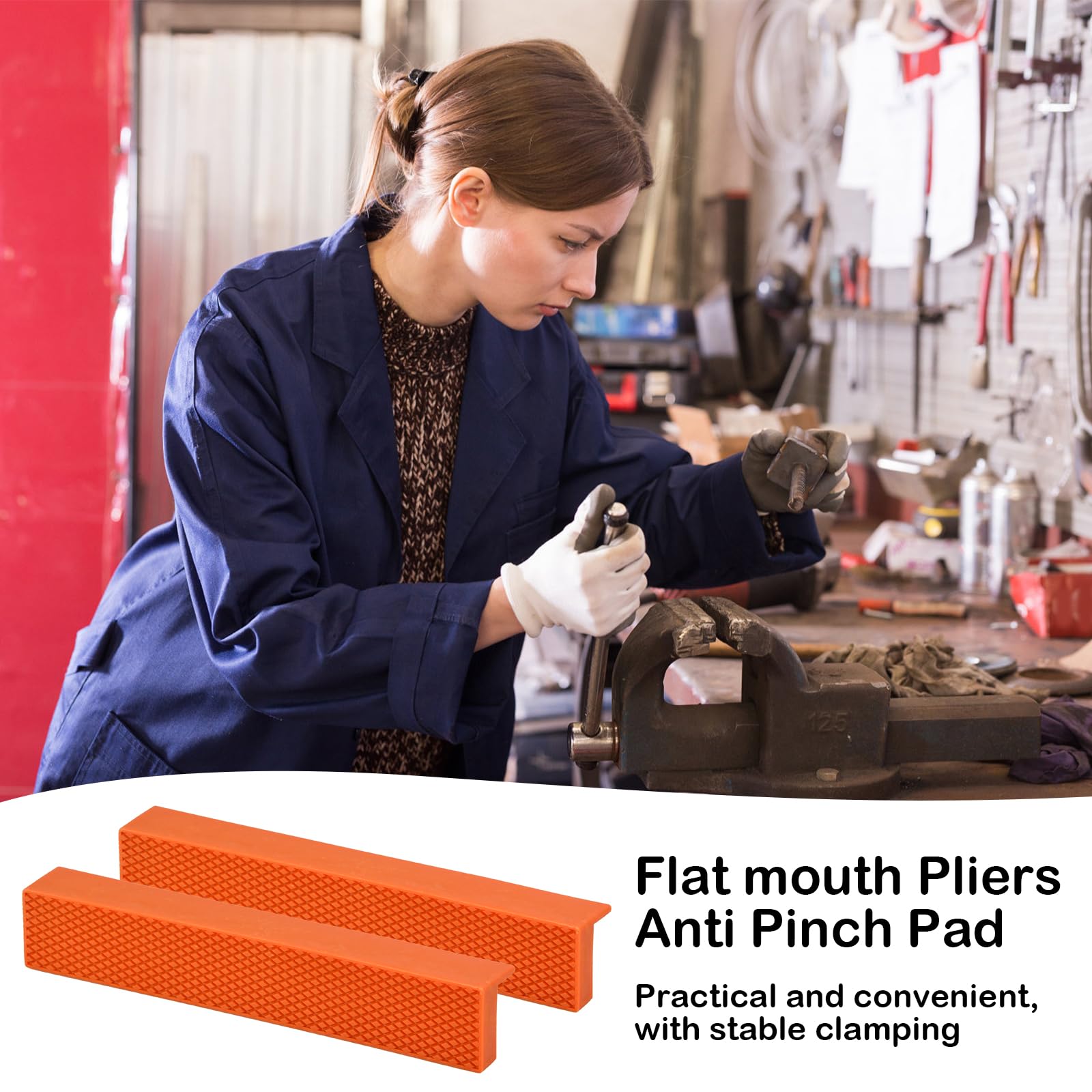 Set Di 2 Paia Ganasce Morbide Magnetiche Per Morsa Da Banco – 11,5 Cm, Gomma E Alluminio, Multiscanalate E A Nido D'Ape