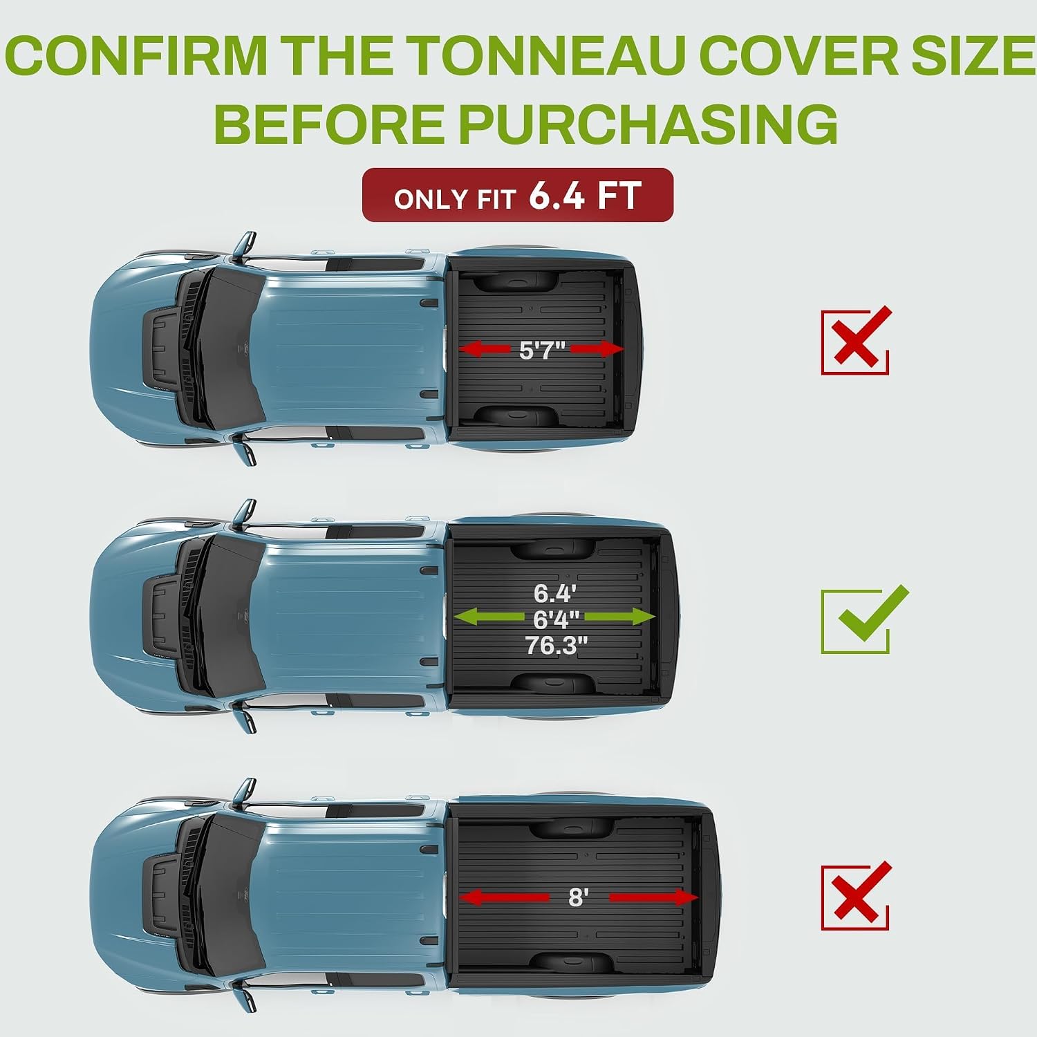 AUTOSAVER88 Soft Roll Up Truck Bed Tonneau Cover Compatible with Dodge Ram 1500 (Classic ONLY) 2002-2024, Fit for Dodge Ram 2500 3500 2003-2026, 6.4ft Bed w/o Ram Box
