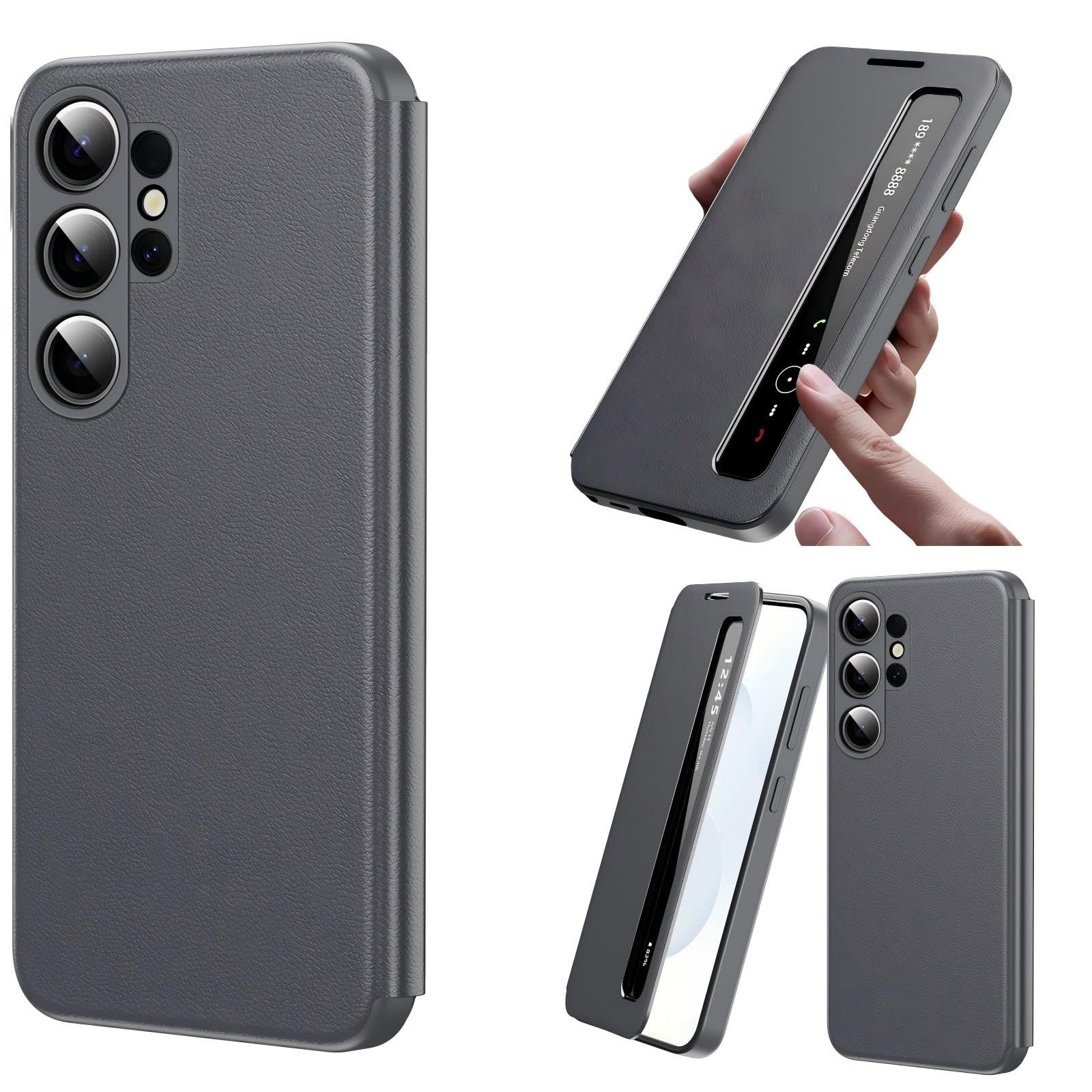 Étui S25 Ultra Premium Smart View Flip Case Fin - 7