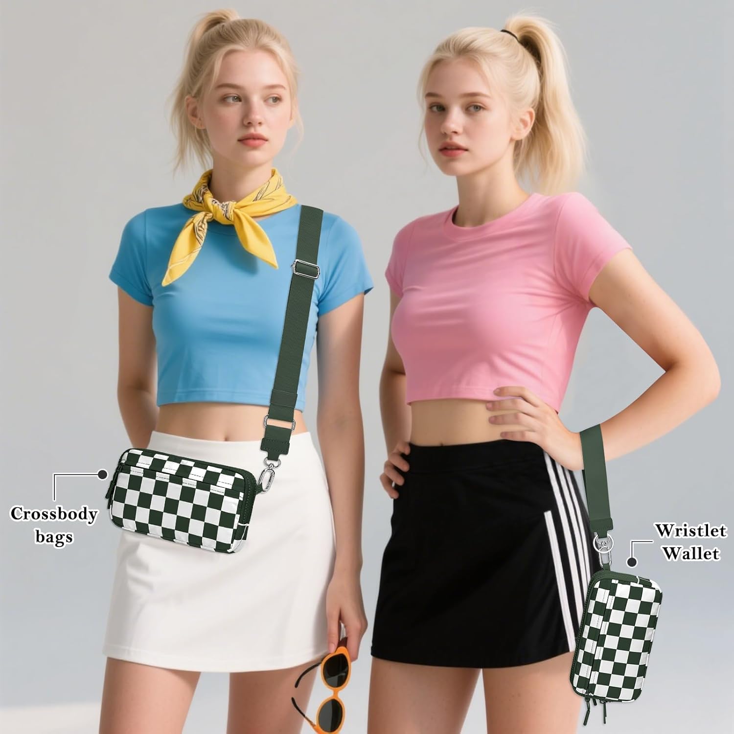 BIAOTIE Wristlet Wallets for Women, Small Crossbody Purses Travel Pouch Phone Nylon Wrist Wallet Shoulder Purse - Image 2