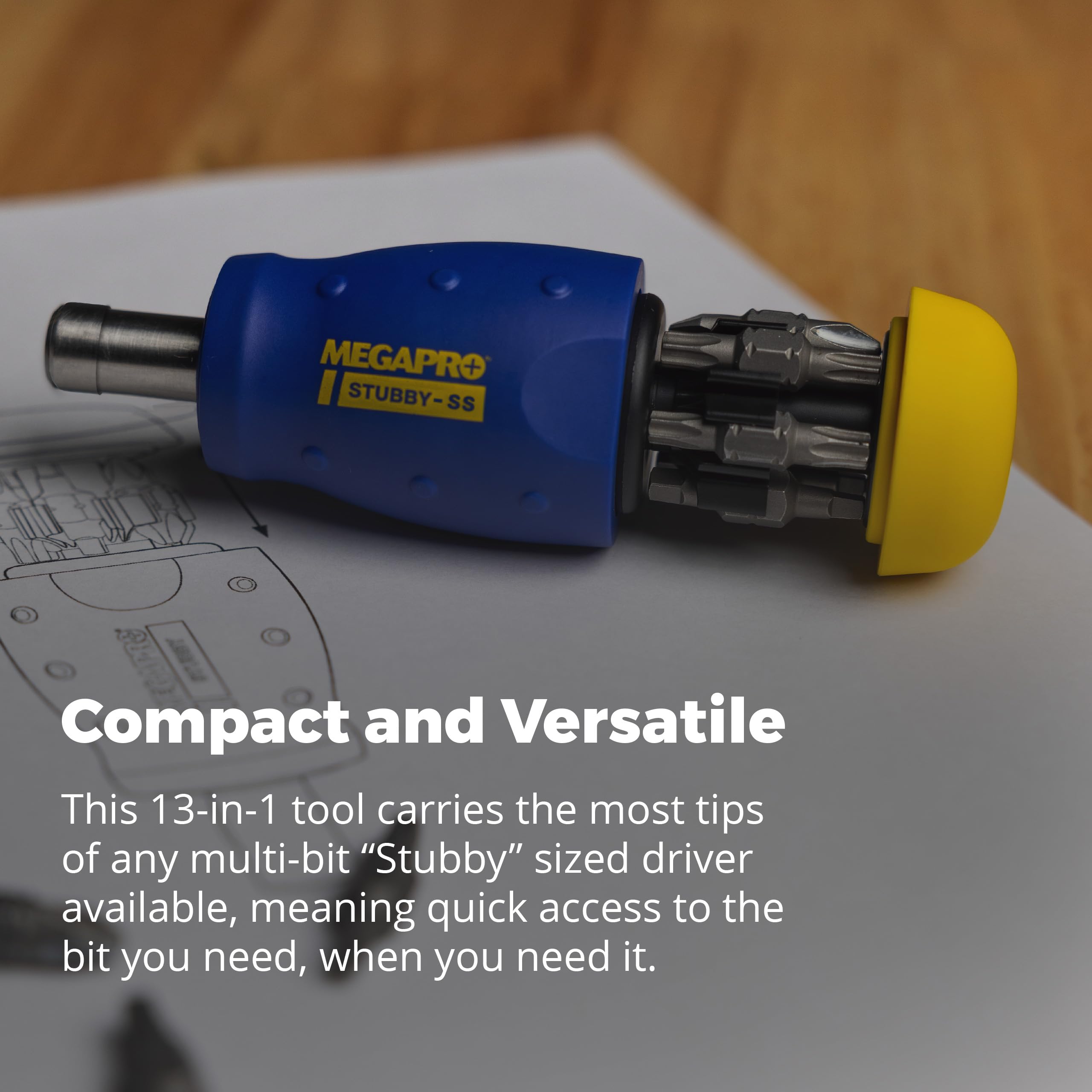 バロー　ワンドロップ Amazon.com: MEGAPRO® 13-in-1 Stubby Multi-Bit Screwdriver