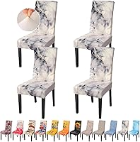 Vista 160 de JQinHome 6 fundas protectoras para sillas de comedor, de alta elasticidad, extraíbles y lavables, para el hogar, fiesta, hotel, ceremonia de boda