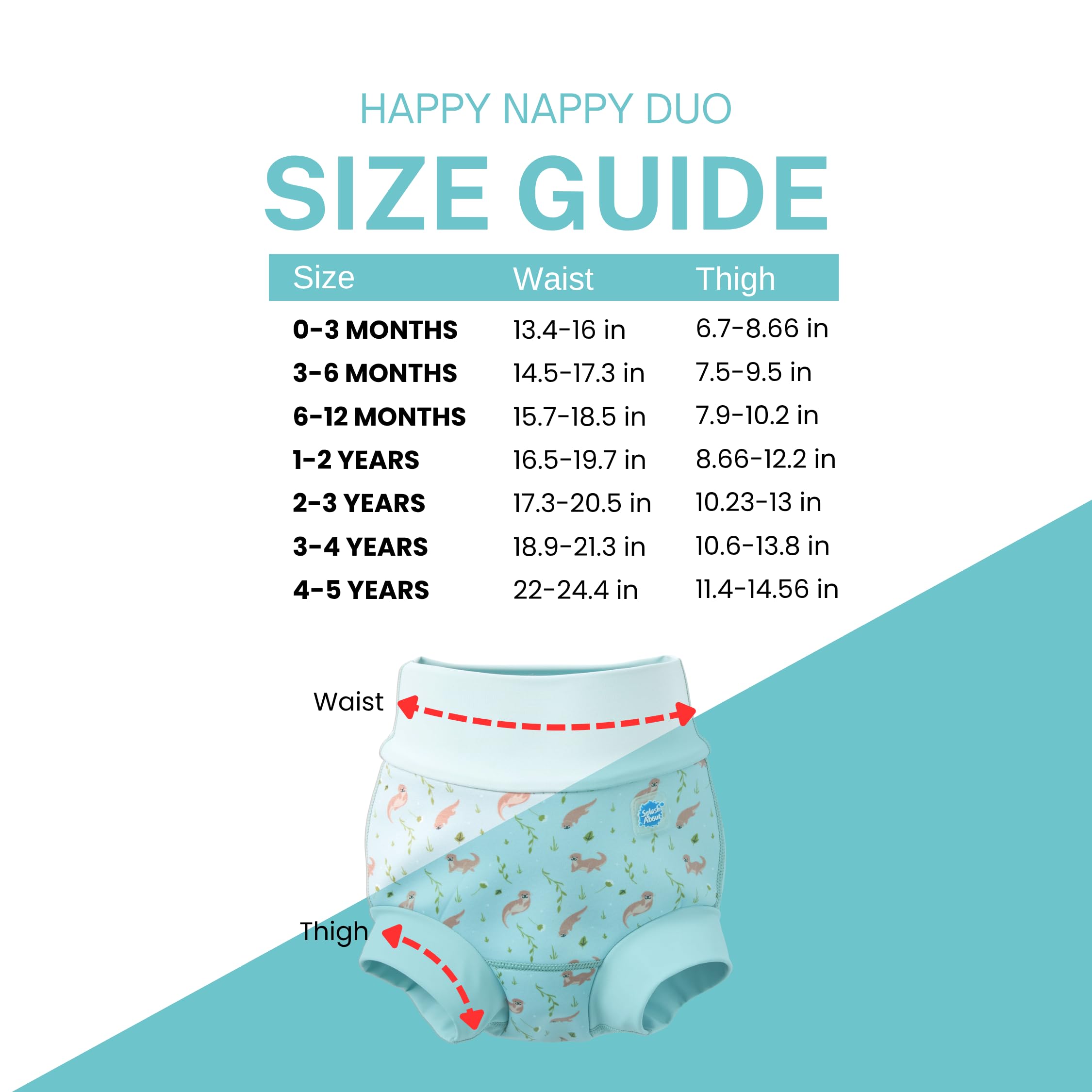 Baby & Toddler Happy Nappy Duo Reusable Swim Nappy with Silver Lining — view 5