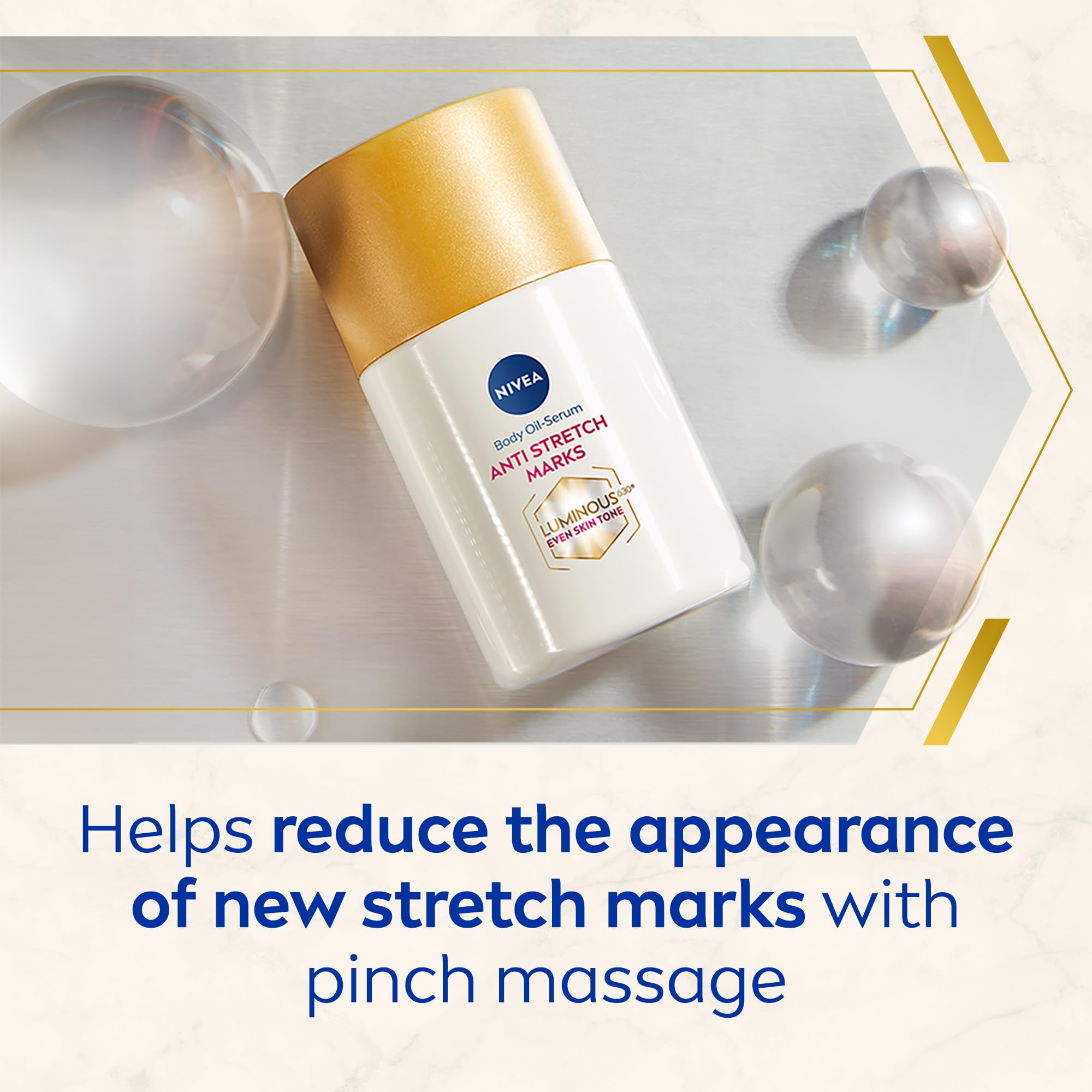 NIVEA LUMINOUS630 Even Skin Tone olejek-serum do ciała na rozstępy, 100 ml