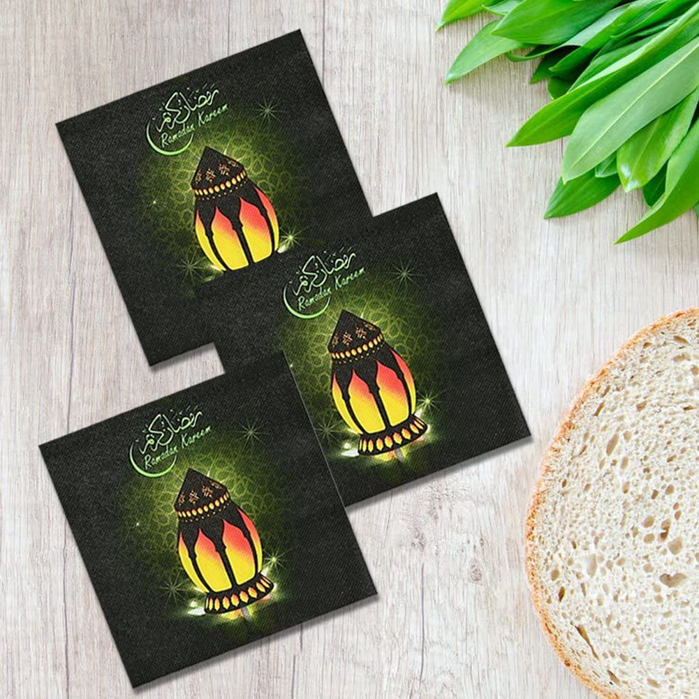 Eid Mubarak - Servetten roze 33 x 33 cm 20 stuks