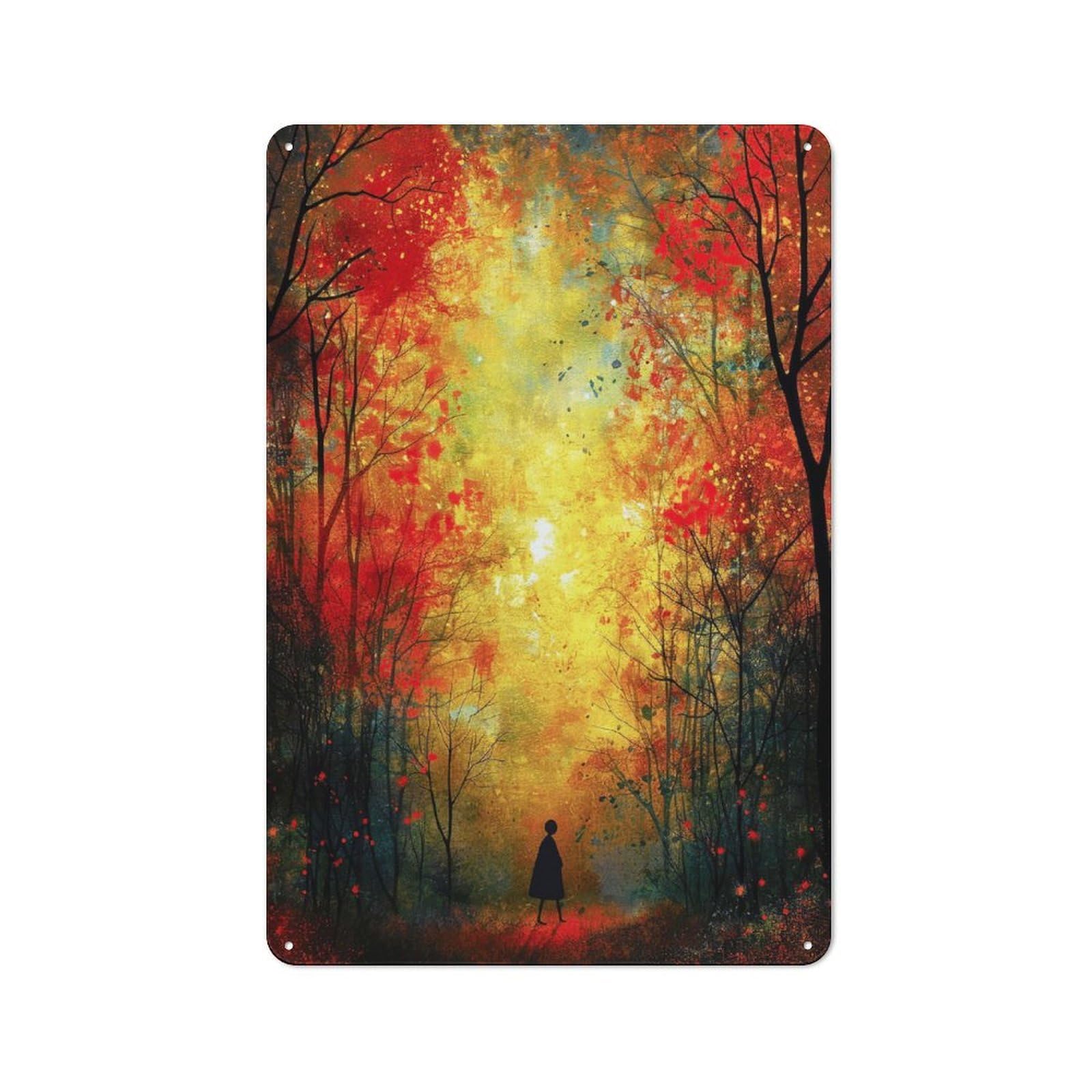 Creative Autumn Wander Office Metal Sign 30x20cm, Office Wall Decor for Hobby Room, Office, Lounge Or Living Room