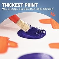 Vista 3 de Constructive Playthings Juego de 9 pintas de pintura Tempura de 9 colores para niños, juego de 9 pinturas lavables brillantes para aulas y Multi