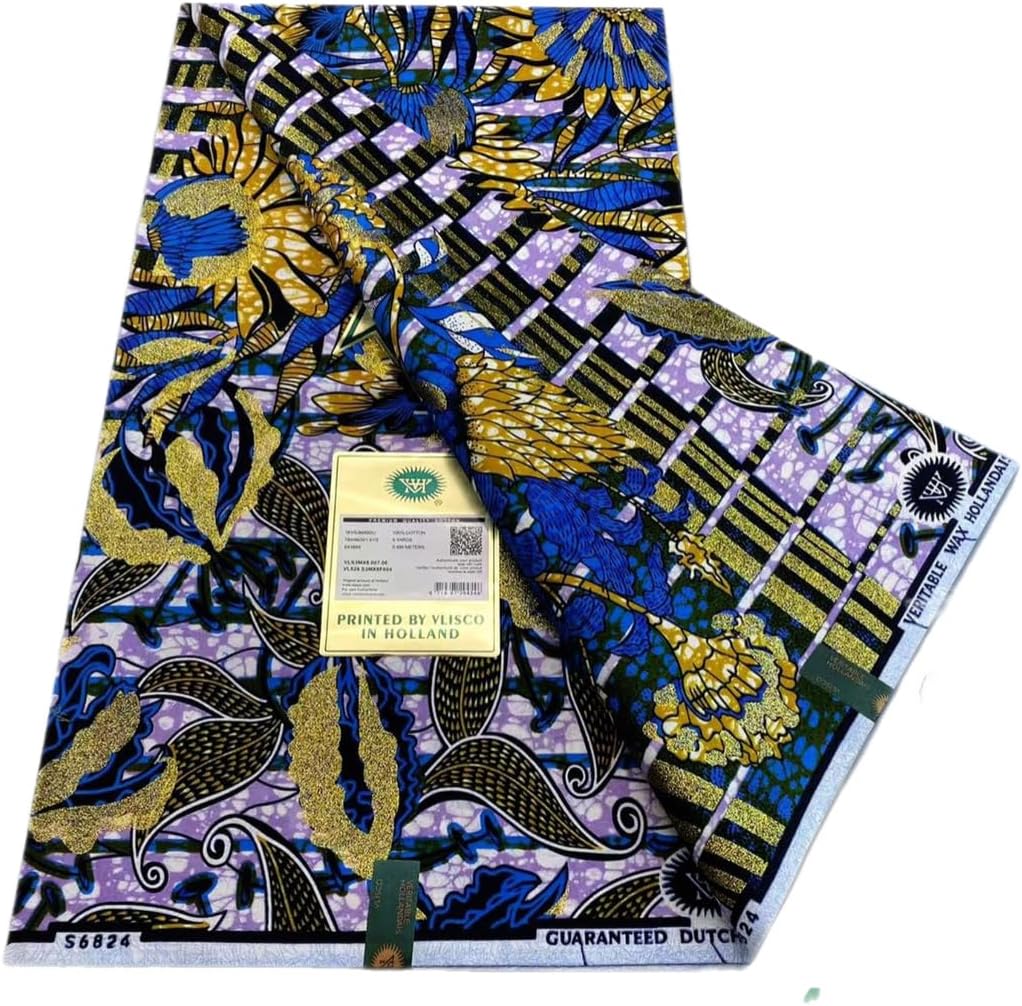 African Fabric Grand Super Wax Hollandais 6 Yards (Gr02)