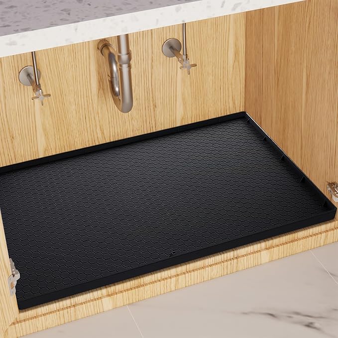 Sdpeia Under Sink Mat for [34" x 22" ] Silicone