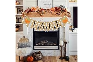 Whaline 8.2ft Burlap Pumpkin Garland: Rustic Autumn Charm