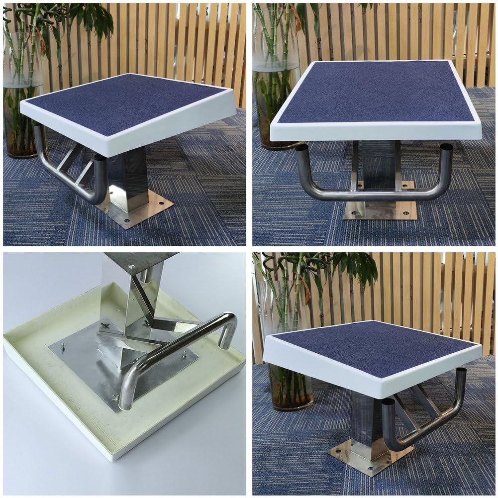 Heavy Duty Stainless Steel Diving Platform - Non-Slip 15° Inclined Diving Board for Pools, Professional Grade, 600 Lbs Load Capacity, Ideal for Competitive Diving