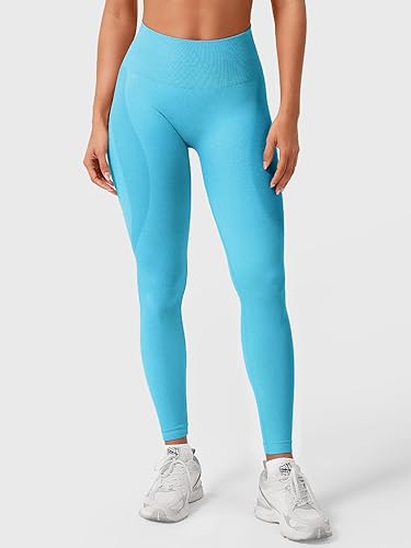 Miniatura 9 de HIGORUN - Leggings sin costuras para mujer moldeadores con diseño gráfico de sonrisas de cintura alta para el gimnasio yoga o hacer ejercicio