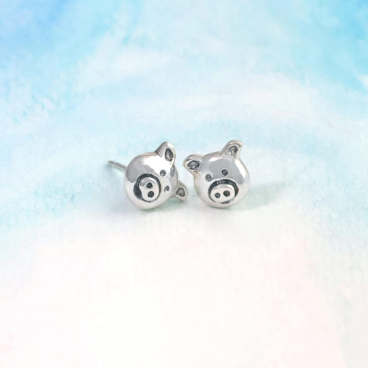 Boma Jewelry Sterling Silver Pig Farm Animal Stud Earrings - Image 4