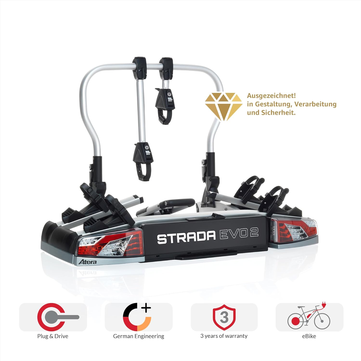 ATERA Strada Evo 2 Rack Mounted on Tow Bar