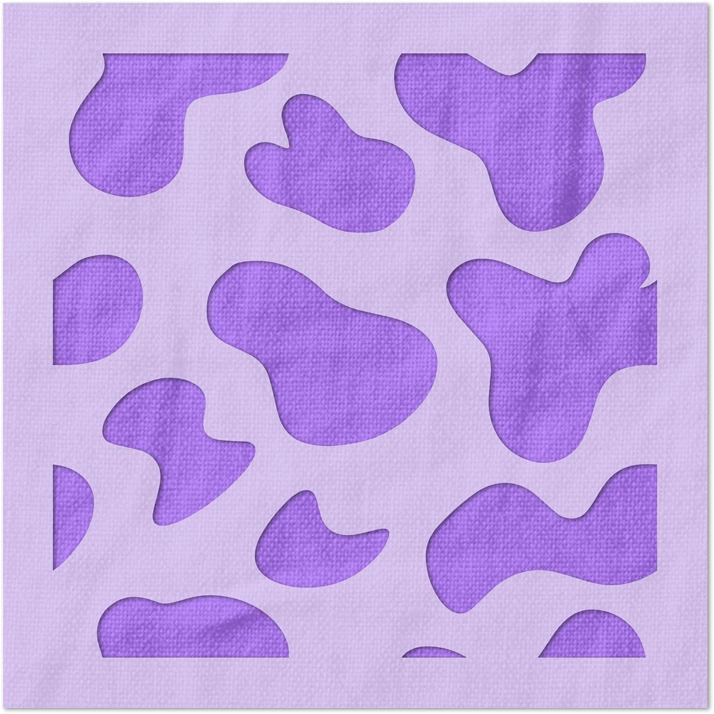 Seamless Cow Print Pattern Stencil (24"x24")