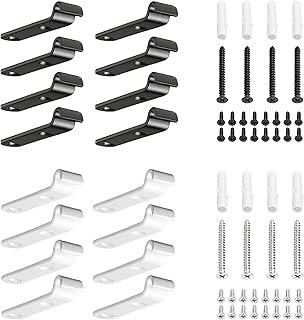 Natural Goods Berlin 8X Regalbodenhalter Für Regalhalter TEGEL - Regalbodenhalterungen Schwarz, Regalbodenträger Set - Metall Halterung Für Regalboden, Halter Für Holzbrett - Regalbrett Einhängen