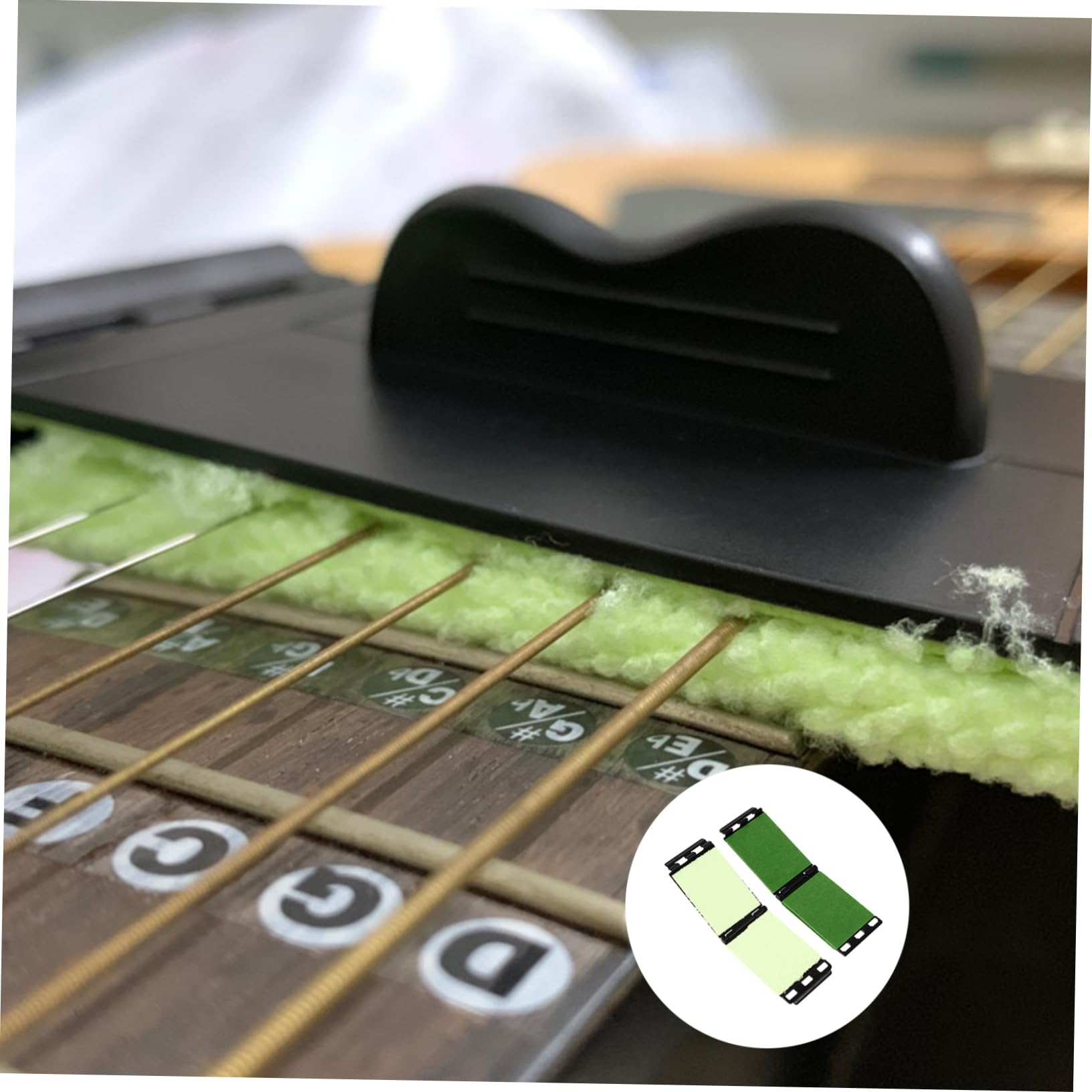 SUPVOX 2pcs Guitar Fretboard Cleaner String Scrubber Bass Strings for Electric Acoustic Guitars