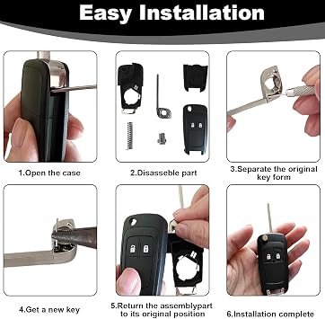 2 PCS 2 Buttons Replacement Car Key Fob Case for Opel Vauxhall Insignia