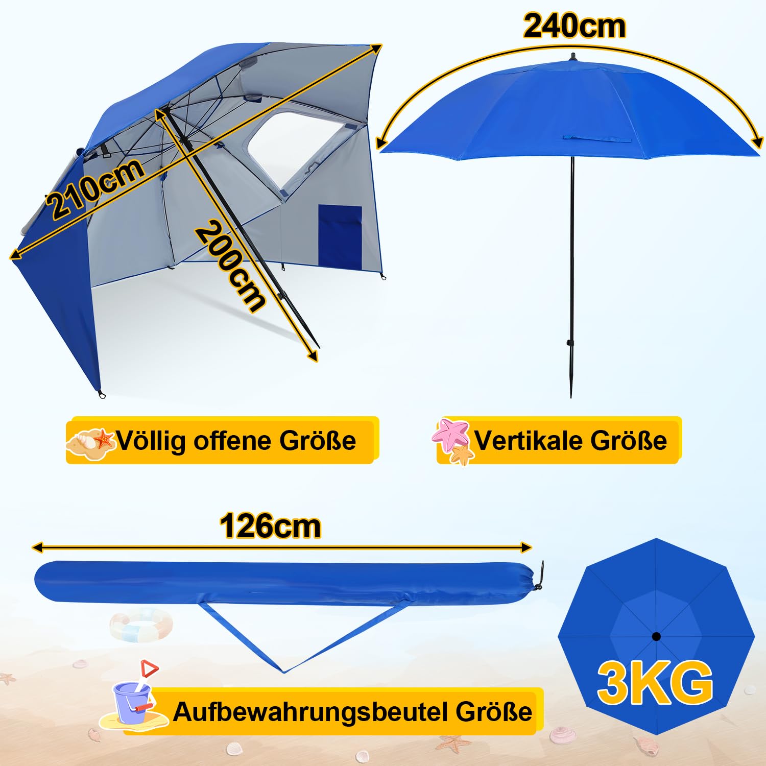 Demi-parasol anthracite pour balcon à petit prix | Web Action BE