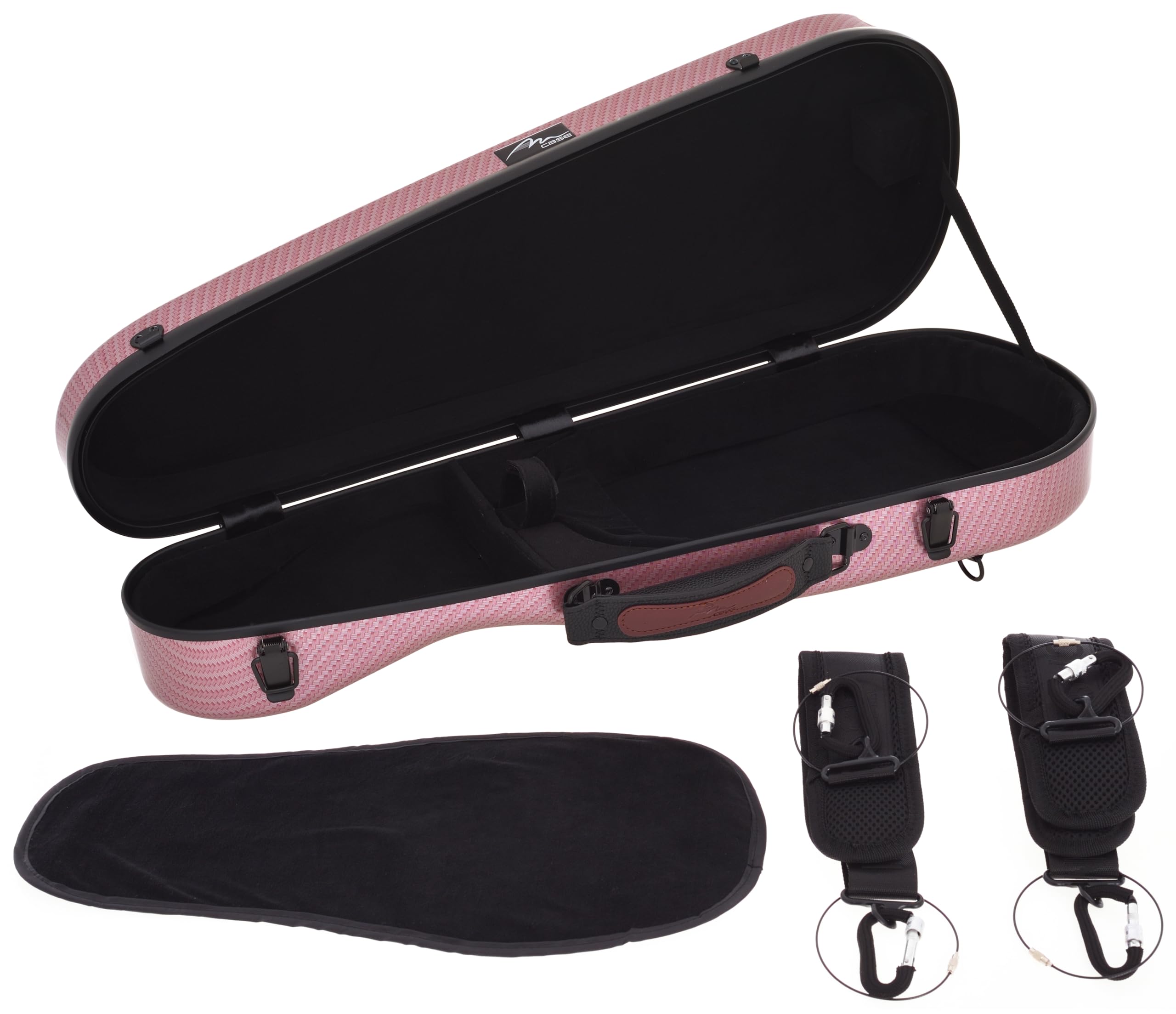 Geigenkoffer Fiberglass 4/4 SlimFlight special rot M-case + Bogenkoffer