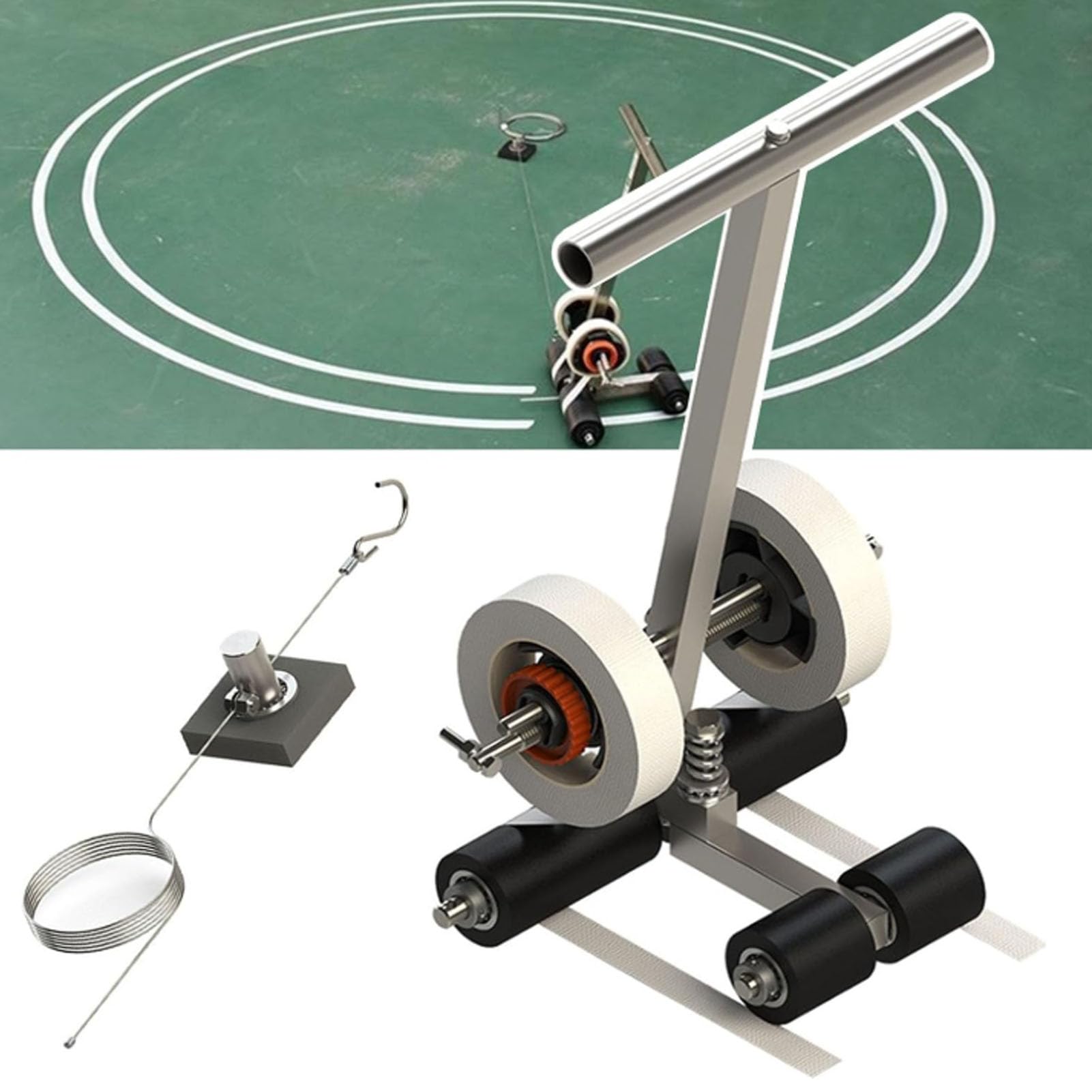 GLETSF Line Striping Machine for Sports Surfaces, School, Factory Marking Works - Width Adjustment,