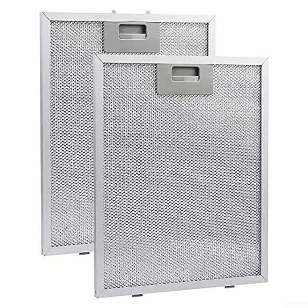 Filtro de grasa para campana extractora， 2 filtros de ventilación de malla metálica for extractor de aire de cocina doméstico, 320 x 260 mm