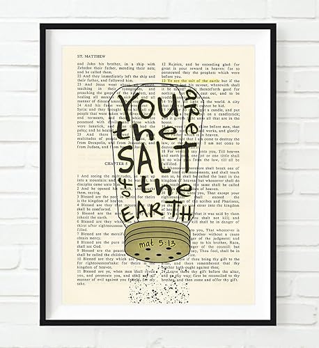 Miniatura 8 de Vintage Christian Bible Verse Page Art Prints, Set of 6, Unframed, Hebrews 1314, 2 Samuel 2229, Proverbs 1624, Psalm 4610, Psalm 119105, Matthew