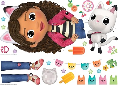 Miniatura 4 de RoomMates DreamWorks Gabby's Dollhouse - Calcomanías de pared gigantes, RMK5453GM