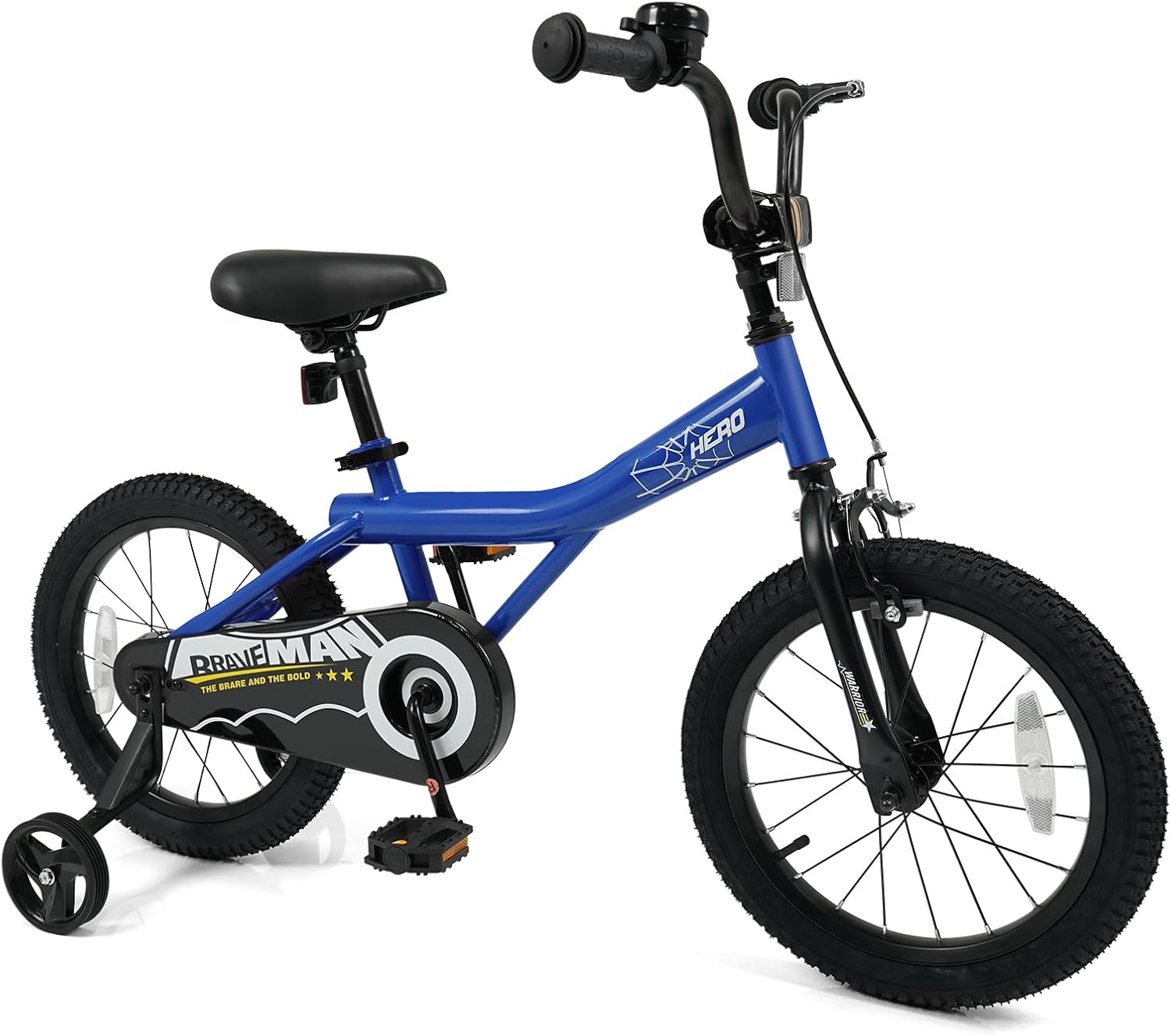 HONEY JOY Kids Bike, 12 14 16 18 Inch Toddler Bikes w/Training Wheels, Handbrake & Coaster Brake, Fully Enclosed Chain, Adjustable Handlebar & Seat, Kids Bicycle for Boys Girls Age 3-8