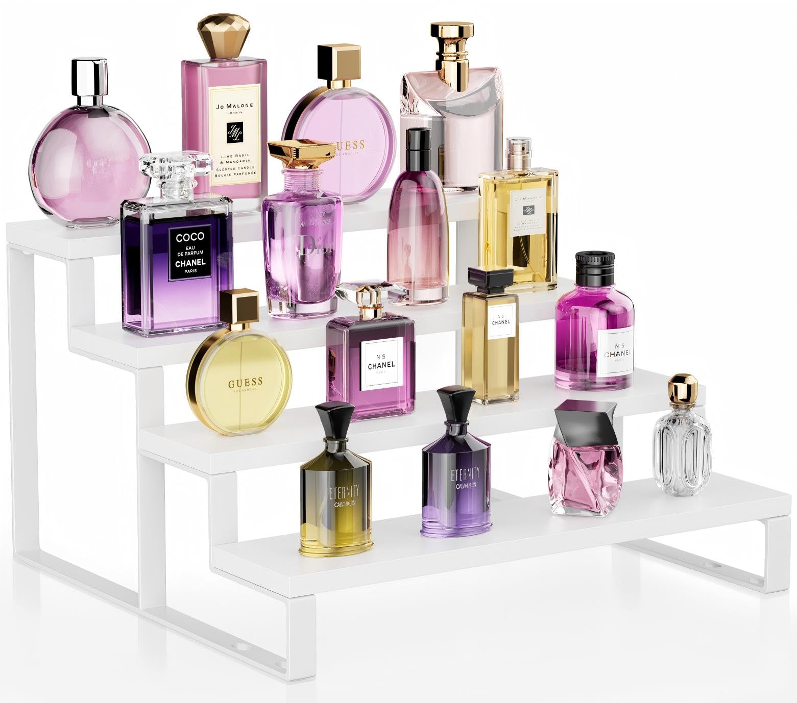 Amazon.com: White Wood Cologne Organizer for Men Women,4 Tier