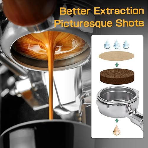 Miniatura 4 de 600 piezas de papel de filtro de espresso para máquina de café expreso, filtro de portafiltro, pantalla de disco desechable para De'Longhi Stilosa