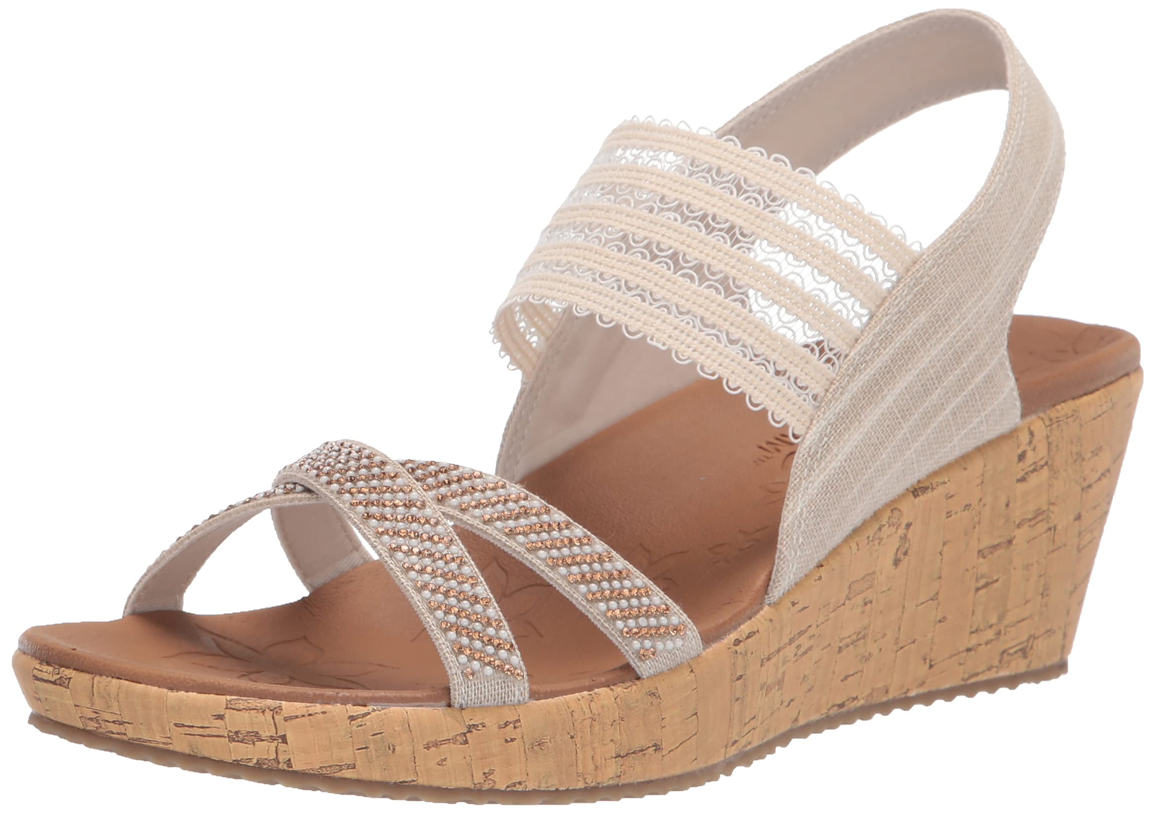SkechersCali Women's Beverlee-Fancy Sips Wedge Sandal