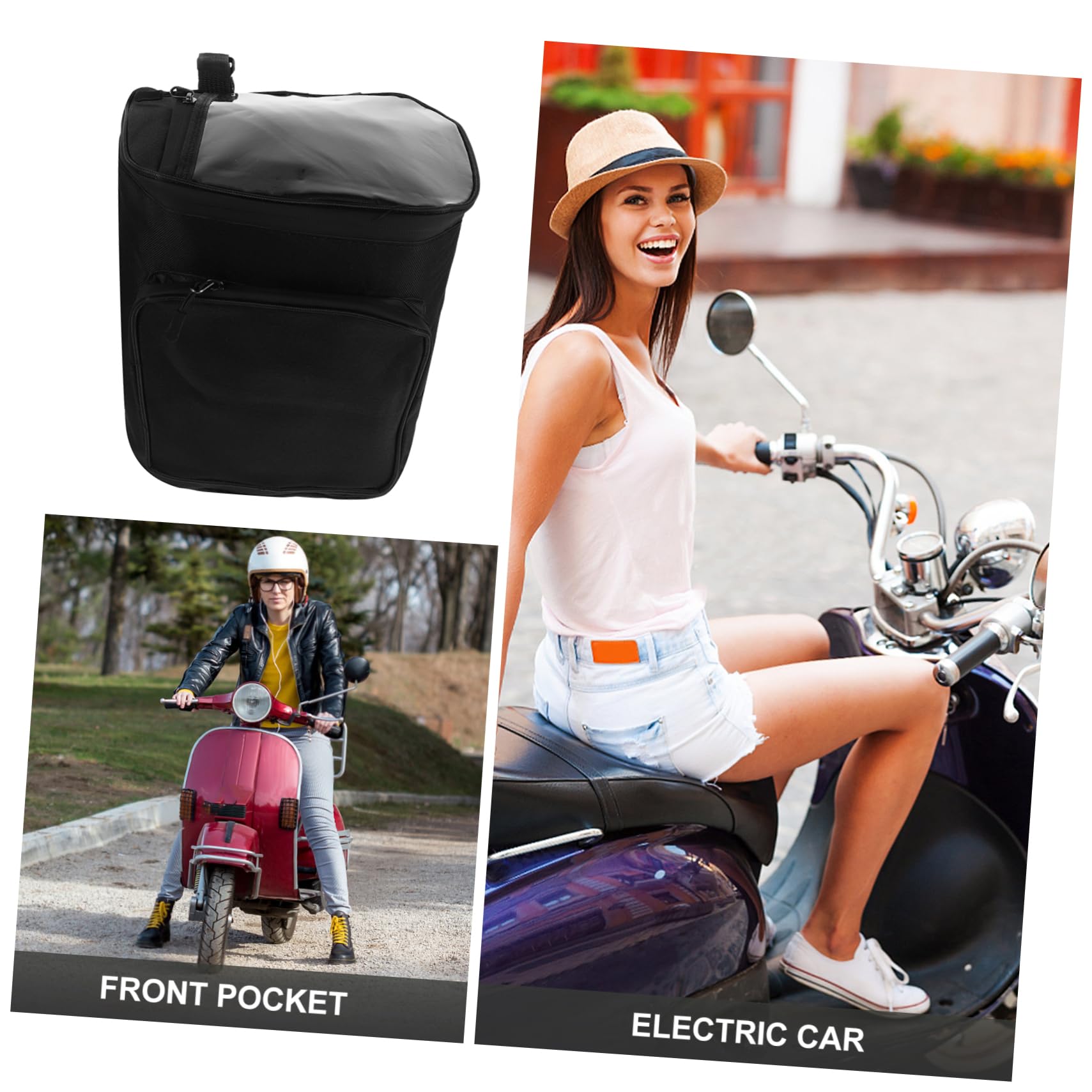 Gatuida Bolsa para Casco De Bicicleta Eléctrica De Frontal con Soporte para Teléfono Bolsa De Almacenamiento para Patinete Eléctrico y Bicicleta Eléctrica