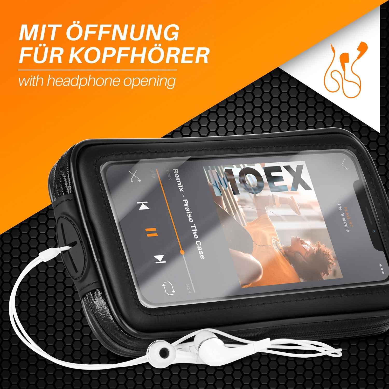 moex Fahrradtasche für iPhone 12 Pro Max Handyhalterung Fahrrad Lenker wasserdicht, Lenkertasche mit Touch Fenster, Fahrradhalterung Handy 360 Grad 