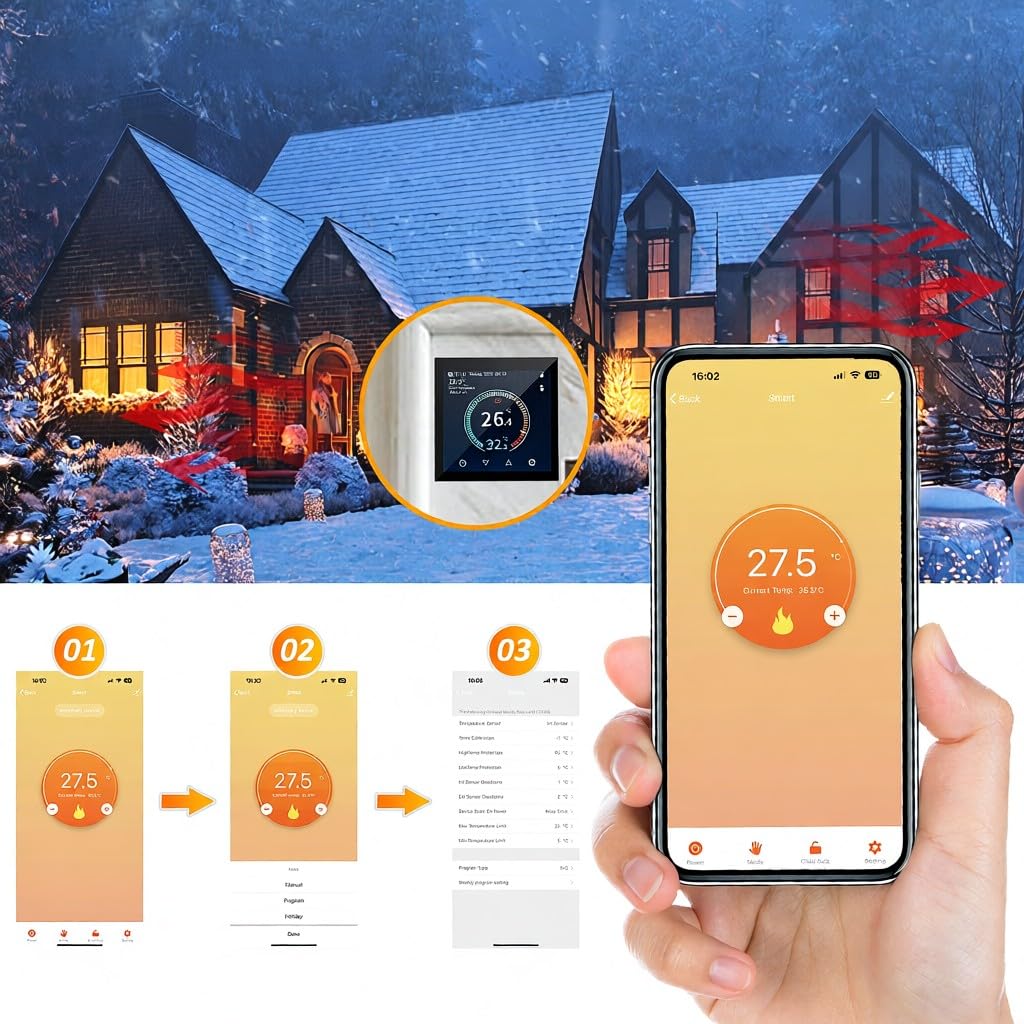 WIFI inteligentny termostat grzewczy regulator temperatury z ekranem dotykowym wyświetlacz LCD sterowanie aplikacją telefonu komórkowego tygodniowe programowalne zabezpieczenie przed zamarzaniem do