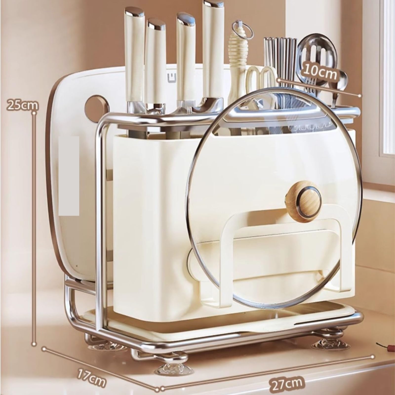 Bloque para Cuchillos Utensilios De Cocina Organizador Multifuncional De Cuchillos Cocina con Bloque, Ahorra Espacio Herramientas
