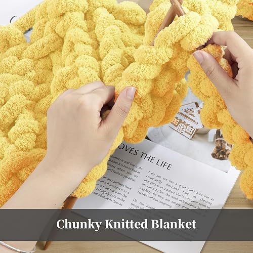 Miniatura 5 de BALAPET Paquete de 8 hilos de felpilla gruesos para ganchillo y tejer, juego de 27 yardas de 8 onzas cada madeja, hilo de felpa de terciopelo grueso