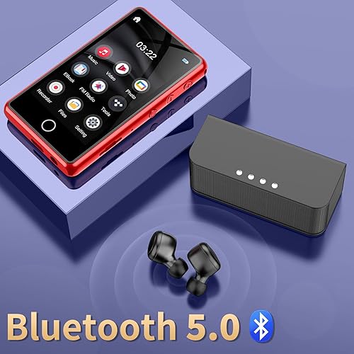 Miniatura 3 de Reproductores MP3 y MP4 de 80 GB con reproductor de MP3 Bluetooth, formato de video completo, reproductor de MP3 portátil para niños, reproductor de