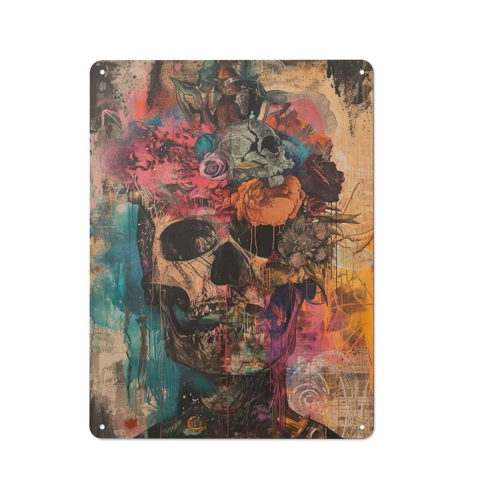 Junmoney Art X Rustic Metal Plaque 40X30cm For Guest Room Or Hallway, A Decorative Metal Sign For Guest Rooms And Hallways