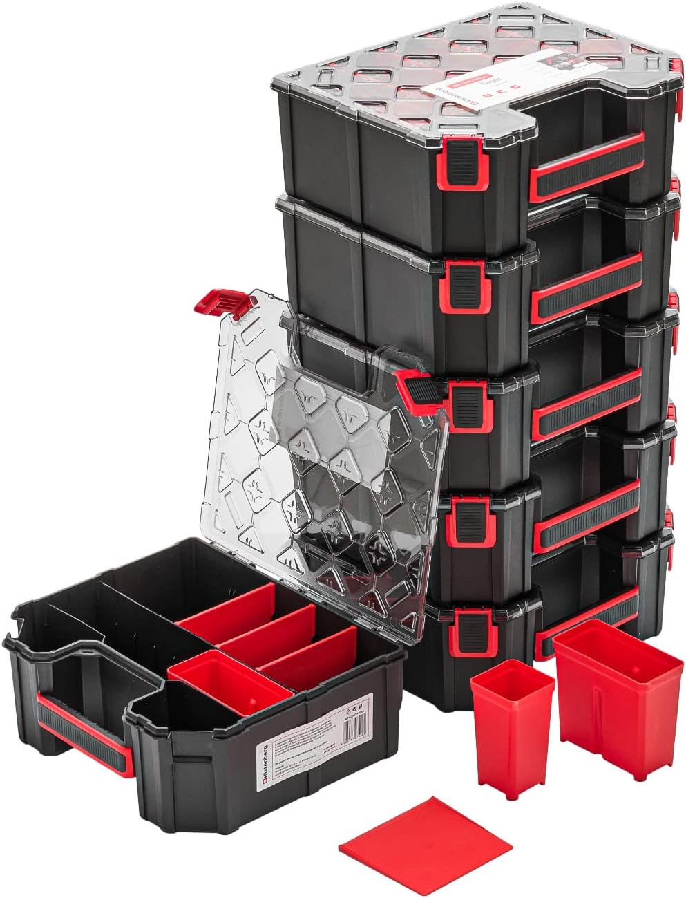 Sortierkasten Mit 24 Fächern - Transparenter Stapelkasten Für Werkstatt & Hobby