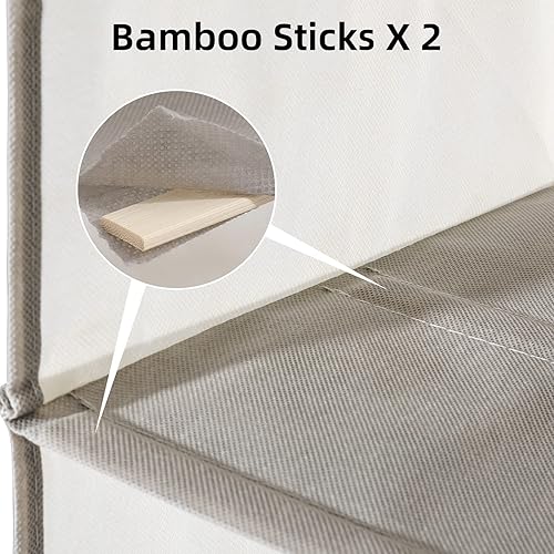 Miniatura 4 de 4-Shelf Hanging Closet Organizer and Storage, Collapsible Hanging Shelves for Closet with 2 Side Pockets, Hanging Shoe Organizer to Saving