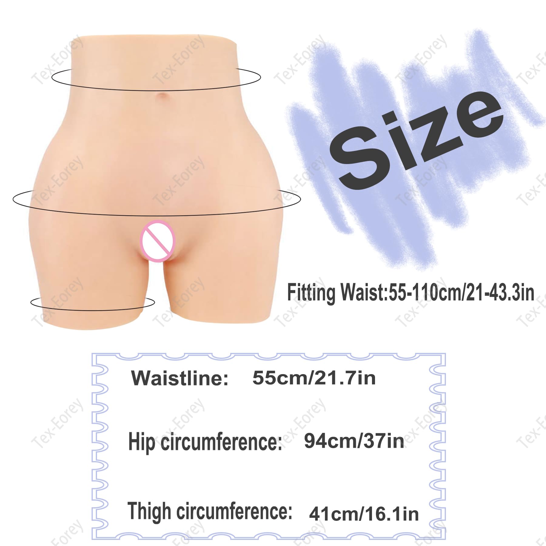 Pantalones De Vagina Realistas De Silicona Panty Gaff Oculto para Hombre Bragas De Elevación Falsa para Realzar Las Caderas para Travesti,Wheat(Upgrades),One Size
