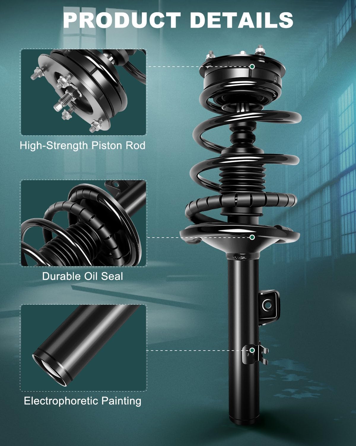 AUTOMUTO Front and Rear Pair Complete Struts Coil Spring Assembly Shock Absorber Compatible with 2005-2007 for Ford Freestyle Struts 172610 172611 341462 72538