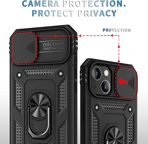 Miniatura 5 de DAWEIXEAU Funda para iPhone 13 Mini, a prueba de golpes, resistente a los impactos con lente deslizante Funda protectora para iPhone 13 Mini (5.4