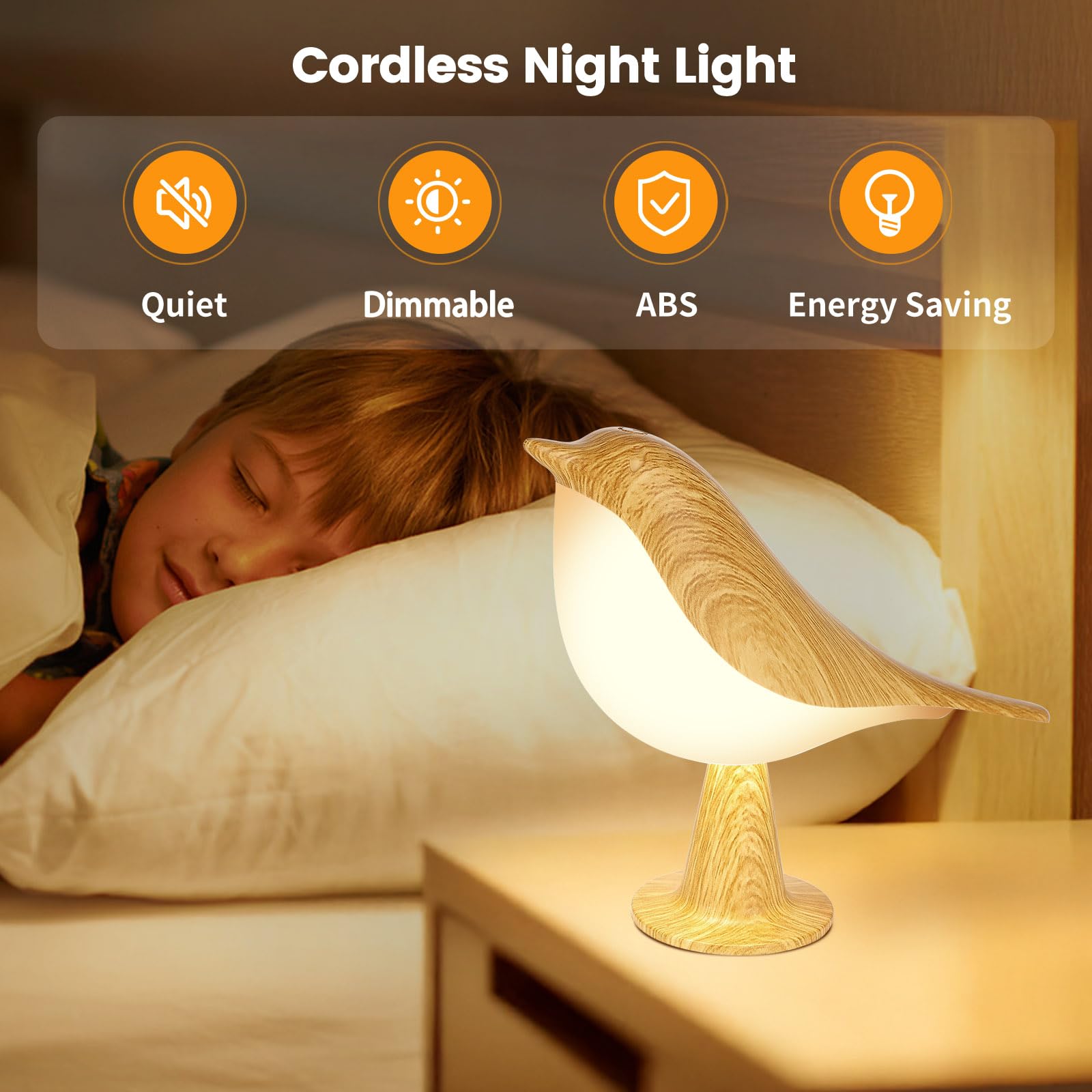 Lampada Da Tavolo A Forma Di Uccello Senza Fili - Touch Control Dimmerabile, Ricaricabile USB, 3000K-6000K, Con Diffusore Aromi - Per Scrivania, Campeggio, Camera Da Letto