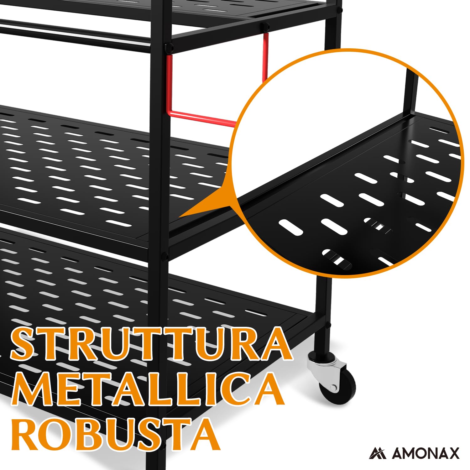 Amonax Rastrelliera Manubri Palestra, Yoga Organizer Kettlebell Rastrelliera Manubri, Porta Manubri Attrezzatura Palestra per Bilanciere, Rullo in Schiuma, Attrezzi per Palestra in Casa per Donne