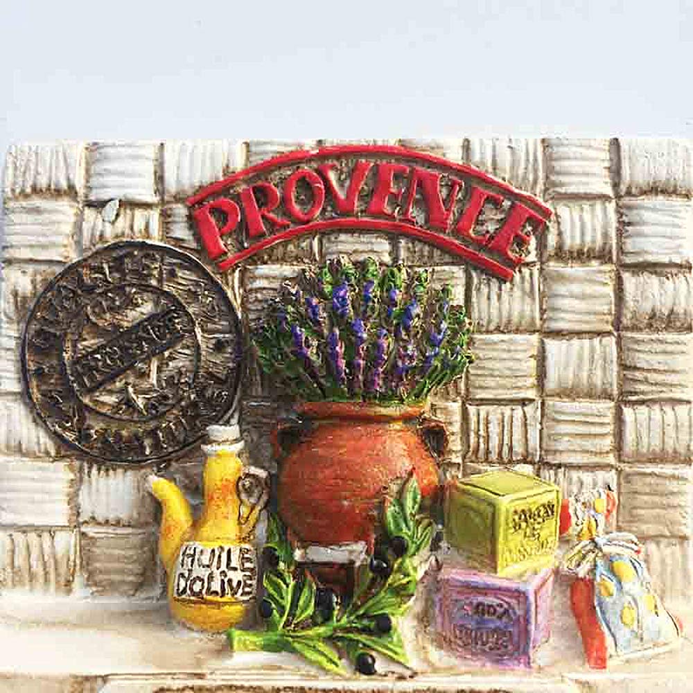 Calamita Da Frigorifero 3D Provenza Francia – Souvenir Artigianale In Resina – 7,5 X 5,6 Cm – MUYU Magnet